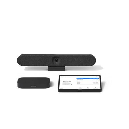 Logitech Rally Bar Huddle 4K All-in-One Conference Camera with CTL Meet Compute SFF PC and 10.1" TAP Touch Controller for Small Google Meet Meeting Rooms