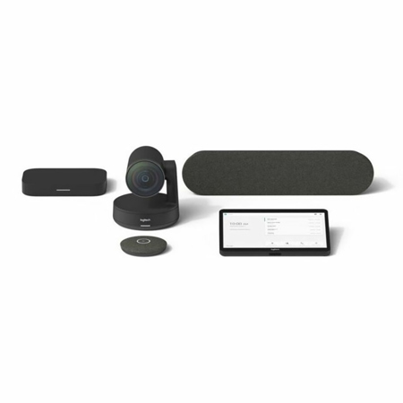Logitech Rally 4K UHD Conference Camera System with CTL Meet Compute SFF PC and 10.1" TAP Touch Controller for Medium Google Meet Meeting Room