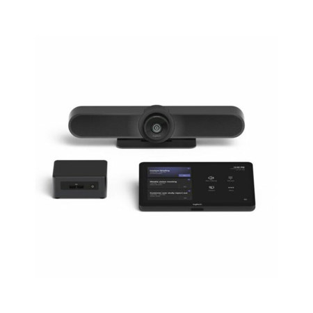 Logitech MeetUp 4K UHD All-in-One Conference Camera with ASUS NUC Mini PC and 10.1" TAP Touch Controller for Small Microsoft Teams Meeting Room