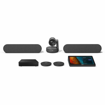 Logitech RallyPlus 4K Conference System w/Lenovo PC, Mic Hub, Large Teams Room