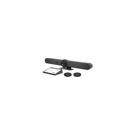 Logitech Rally Bar 4K Ultra HD All-in-One Video Conference Camera with ASUS NUC Mini PC, 10.1" TAP Touch Controller and 2x Mic Pods, TAA Compliant