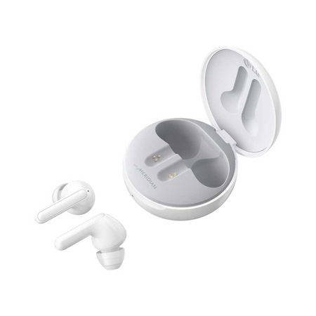 LG HBS-FN6 TONE Free Wireless In-Ear Stereo Earbuds with UVnano Charging Case, White