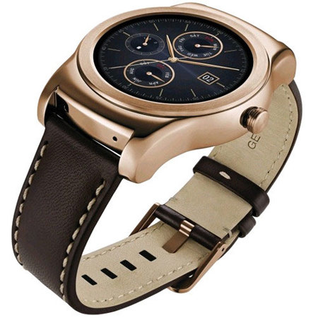 LG Electronics Urbane W150 Smartwatch, Gold with Brown Strap