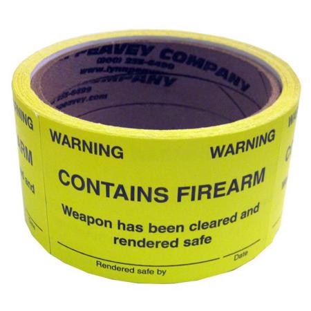 Lynn Peavey Firearms Warning Label, 100 Per Roll