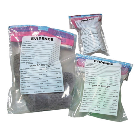 Lynn Peavey Strip-N-Grip Evidence Pouches, 4 x 6", 100 Pack