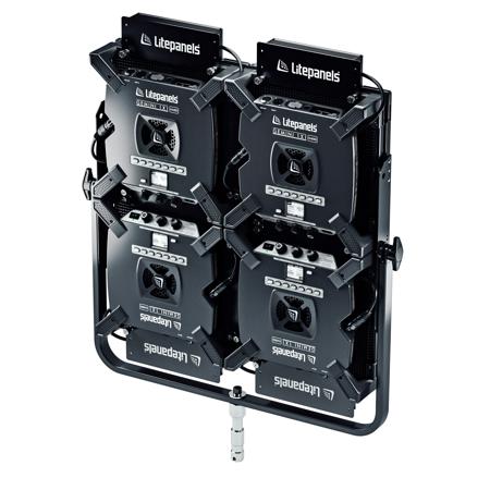 Litepanels Gemini 1x1 Hard Quad Array Light Kit with 4x 200W RGBWW LED Panel and Yoke