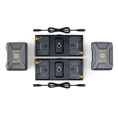 Litepanels 2x 26V 240Wh Gold-Mount Plus Battery Set for Dual Array Light Kit