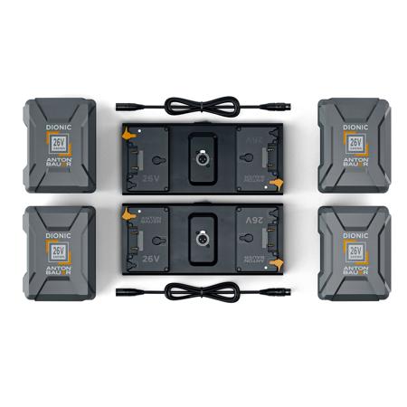 Litepanels 4x 26V 240Wh Gold-Mount Plus Battery Set for Dual Array Light Kit