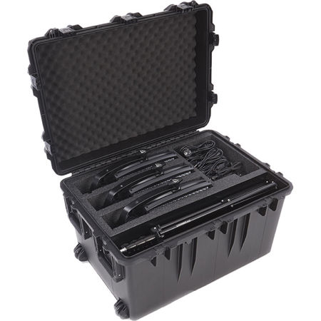 Litepanels Astra 6X 105W Bi-Color LED 3-Light Traveler Kit, 3x V-Mount Plates