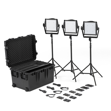 Litepanels Astra IP 1x1 Bi-Color LED 3-Light w/3x Gold Mount & V-Mount Brackets