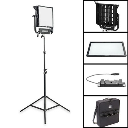 Litepanels Gemini 1x1 Soft Pro Kit with Gold Mount Battery Bracket