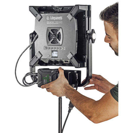 Litepanels Gemini 1x1 Soft Pro RGBWW Panel Kit with V-Mount Plate and US Cable