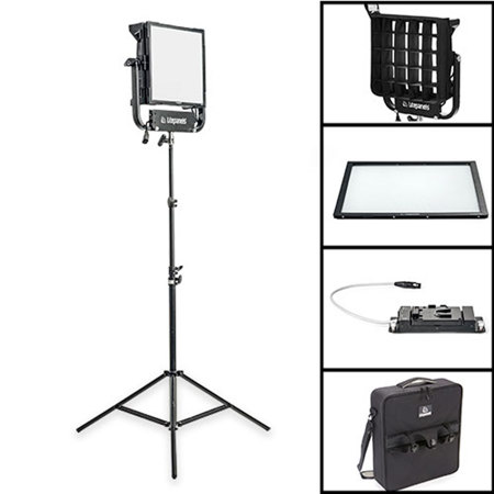 Litepanels Gemini 1x1 Soft Pro RGBWW Panel Kit with V-Mount Battery Plate