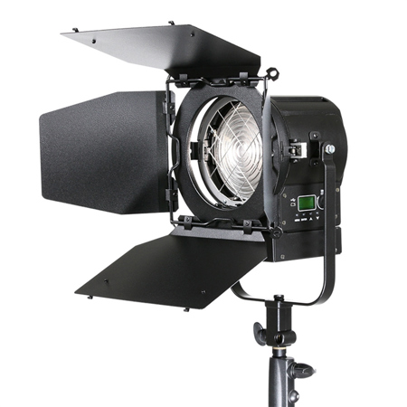 Litepanels Studio X2 60W Bi-Color LED Fresnel Light, Pole Operated Yoke