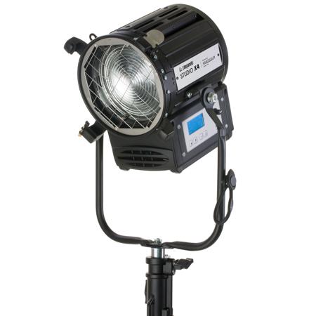 Litepanels Studio X4 150W Bi-Color LED Fresnel Light, Pole Operated Yoke