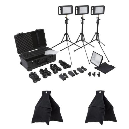 Litepanels Lykos 23W Bi-Color Flight Kit With Weight Sand Bag Small Holds 5 Lbs