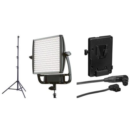Litepanels Astra 6X Bi-Color LED Light Panel 105W W/V-Mount Bracket/Light Stand