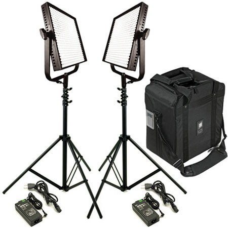 Litepanels Traveler Duo Package - 1x1 Mono Flood, 1x1 Mono Spot, 2 Stands, Case
