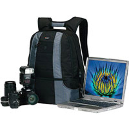 Lowepro CompuDaypack, Triple Compartment Design, for most 17" Notebook Computers, Plus a Digital SLR System, Color: Slate Grey