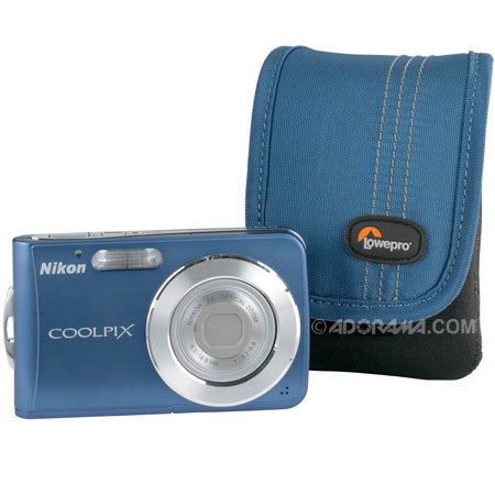 Lowepro Dublin 10 Camera Pouch, Black/Arctic Blue