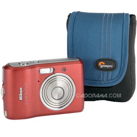 Lowepro Dublin 20 Camera Pouch, Black/Arctic Blue