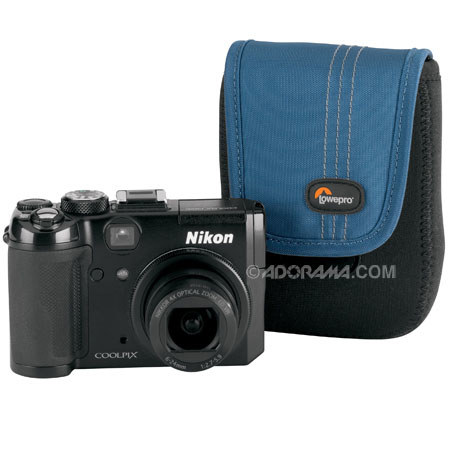 Lowepro Dublin 30 Camera Pouch, Black/Arctic Blue