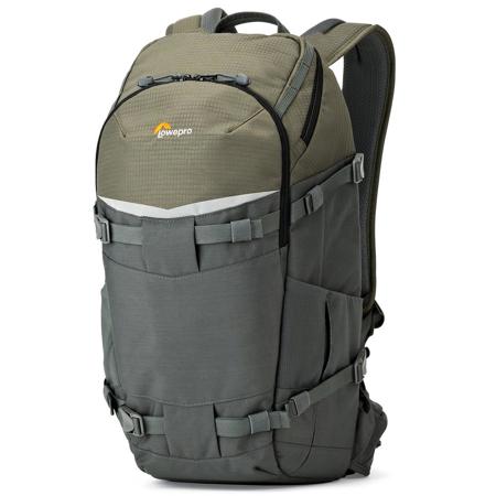 Lowepro  Flipside Trek BP 350 AW Backpack for DSLR Camera Body & 2-3 Lenses. Also Fits DJI Mavic Drone and Transmitter with GoPro, Gray/Dark Green 