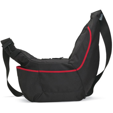 Lowepro Passport Sling II Camera Bag, Black/Red