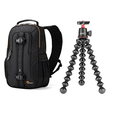 Lowepro Slingshot Edge 150 AW Backpack, With Joby GorillaPod 3K Kit, Black