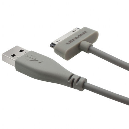 Lenmar 6 Foot Apple Connector to USB Cable, Grey Color