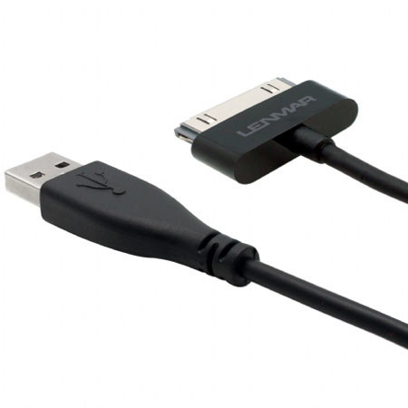 Lenmar 6 Foot Apple Connector to USB Cable, Black Color