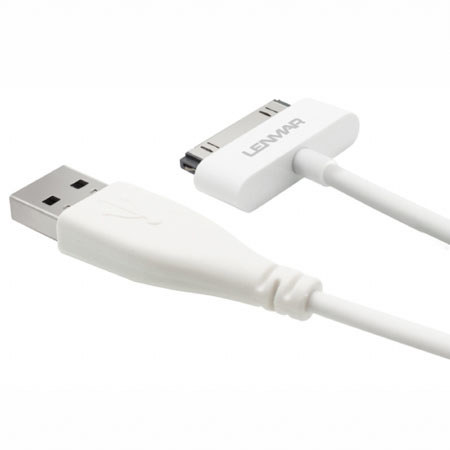 Lenmar 6 Foot Apple Connector to USB Cable, White Color