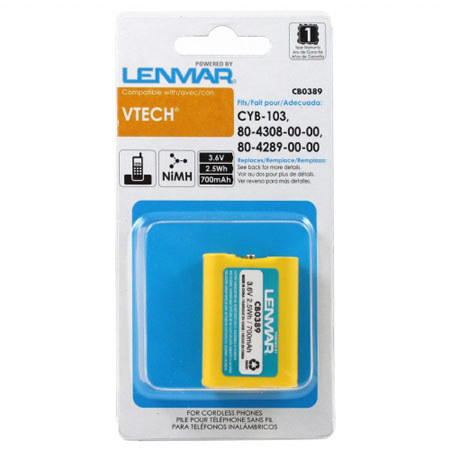 Lenmar CB0389 V-Tech GX 80-4289 3 AAA Nimh 3.6V 600mAh