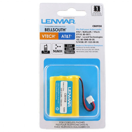 Lenmar TL26158/96158 3.6V 700mAh NoMEM NiMH Battery
