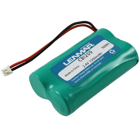 Lenmar Rechargeable Battery for Cordless Phone Replaces Panasonic HHR-P509A, 2.4v, 1500mAh
