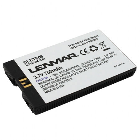 Lenmar No-Memory Li-on Rechargeable Cellular Phone Battery, 600mAh, for Sony Ericsson T606, 608, 610 & 616.