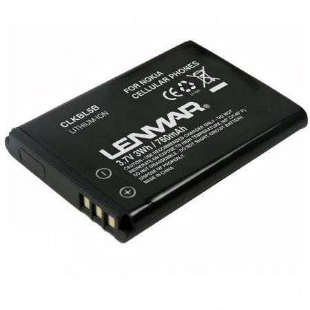 Lenmar No-Memory Li-on 3.7V 760mAh Rechargeable Battery for Nokia 3220, 3230, 5140, 5140i, 6020, 6021, 6060, 6101, 7260, 7360, N80, N90 Cellular Phones