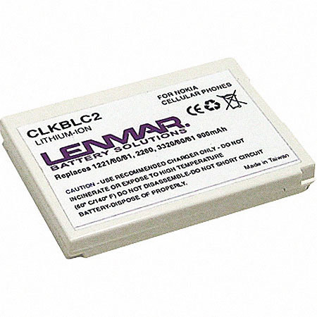 Lenmar No-Memory Li-on Rechargeable Battery for Nokia 1221, 1260, 1261, 2260, 3320, 3360, 3361 Standard Cellular Phones