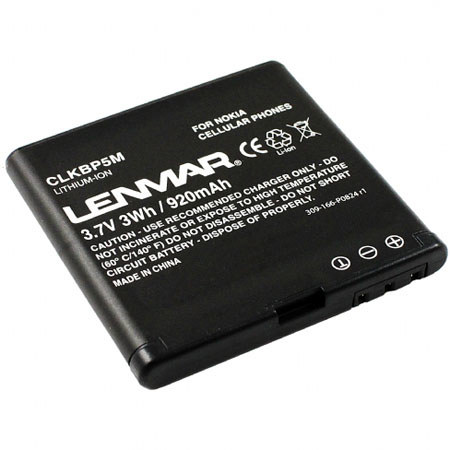 Lenmar NoMEM Li-Ion 3.7V 920mAh Rechargeable Battery