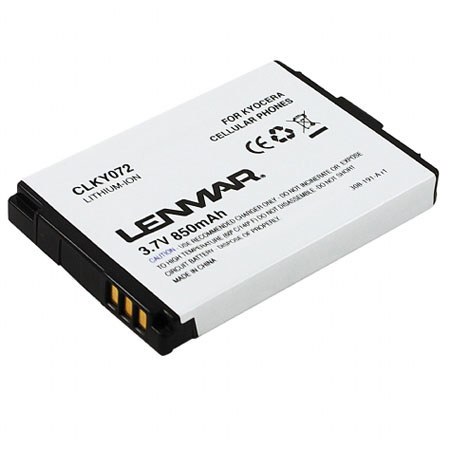 Lenmar No Memory Rechargeable Li-Ion Cellular Phone Battery 3.7 volts 850mAh, Replaces Kyocera TXBAT10072 for Kyocera Dorado/ KX13/ Candid/ KX16/ Xcursion/ KX160