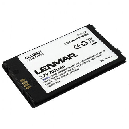 Lenmar No Memory Rechargeable Lithium-Ion Battery, 3.7v, 700mAh, Replaces LG SBPP0024901, LGLP-AHGM for LG Voyager, vx10000, vx10K and others