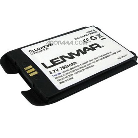 Lenmar No Memory Rechargeable Lithium-Ion Battery, 3.7v, 750mAh, Replaces LG LGIP-AHFM, SBPP0024701, for LG Rumor, AX260, LX260 and others