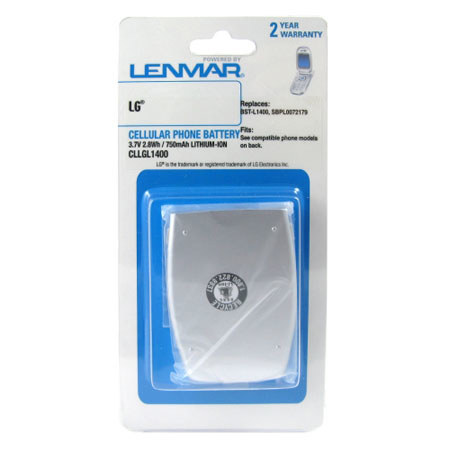 Lenmar CLLGL1400 Lithium-Ion 3.7v / 750mAh Battery, Fits LG L1400, L1400i