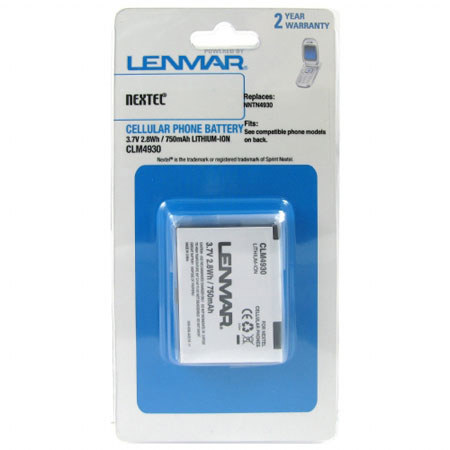 Lenmar CLM4930 Lithium-Ion 3.7v / 750mAh Battery, Fits Motorola i836, i833, i830, Nextel i836