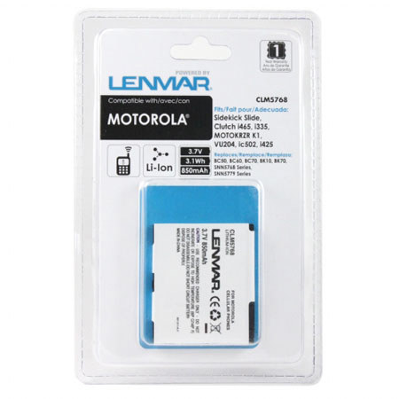 Lenmar Rechargeable No-Memory Lithium-Ion Battery for Motorola SLVR L6/L7 Cellular Phone, 3.6v, 850mAh