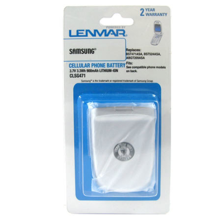 Lenmar CLSG471 Lithium-Ion 3.7v / 900mAh Battery, Fits Samsung SGH-X497, SGH-X495, SGH-T209