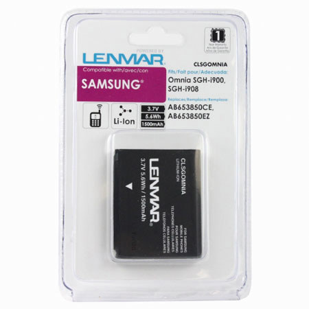 Lenmar CLSGOMNIA Lithium-Ion 3.7v / 1500mAh Battery, Fits Samsung SGH-I900