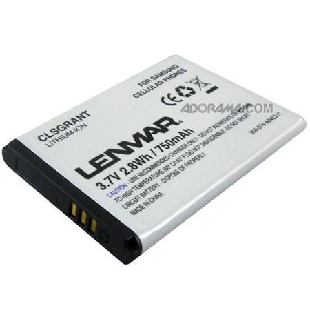 Lenmar Rechargeable No-Memory Cellular Phone Lithium-Ion Battery 3.7v, 750mAh, for Samsung Rant sph-m540, Katalyst sgh-t739, Highnote sph-m630