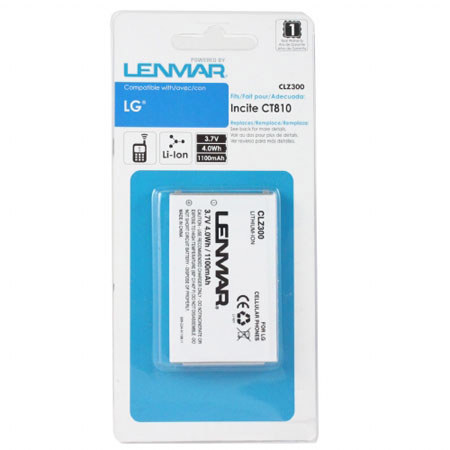 Lenmar CLZ300 Lithium-Ion 3.7v / 1100mAh Battery, Fits LG Incite CT810