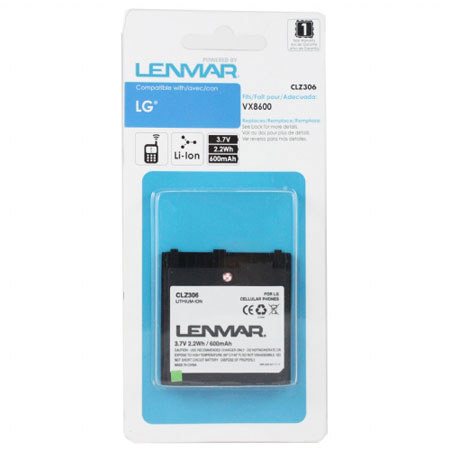 Lenmar CLZ306 Lithium-Ion 3.7v / 600mAh Battery, Fits LG AX8600